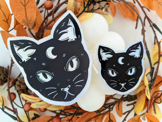 Black Cat Holographic Sticker