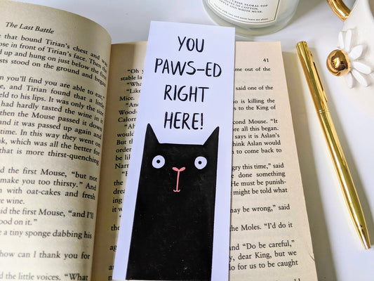 Black cat bookmark